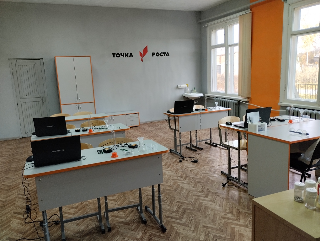 Элементы брендирования в кабинете химии